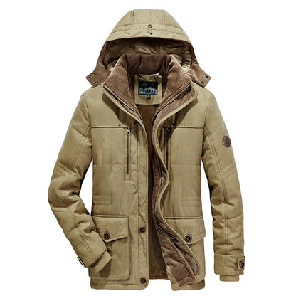 Herren Winterparka Kapuze Warm Isoliert