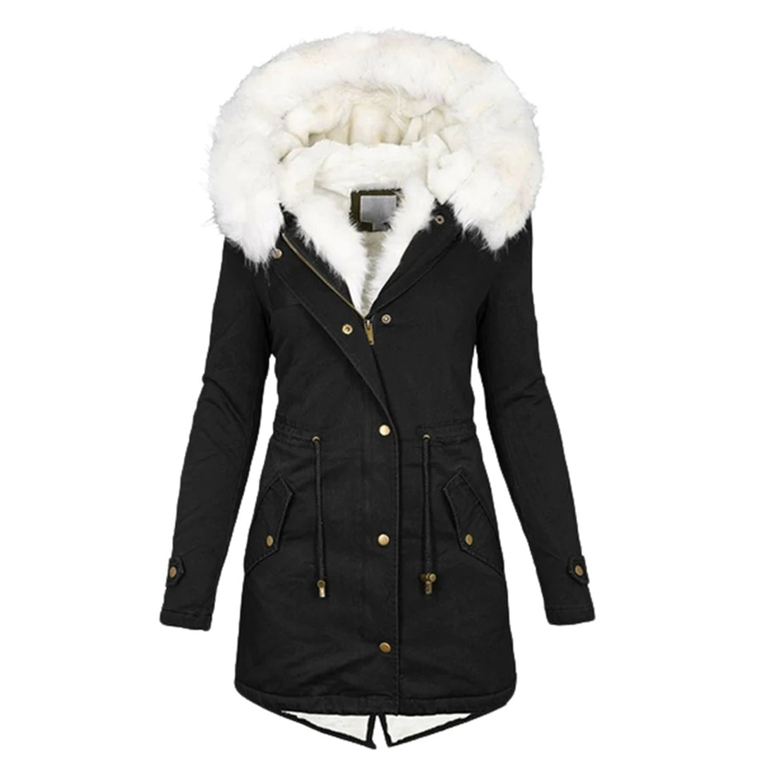 Eleganter Damen Wintermantel Luxus Futter