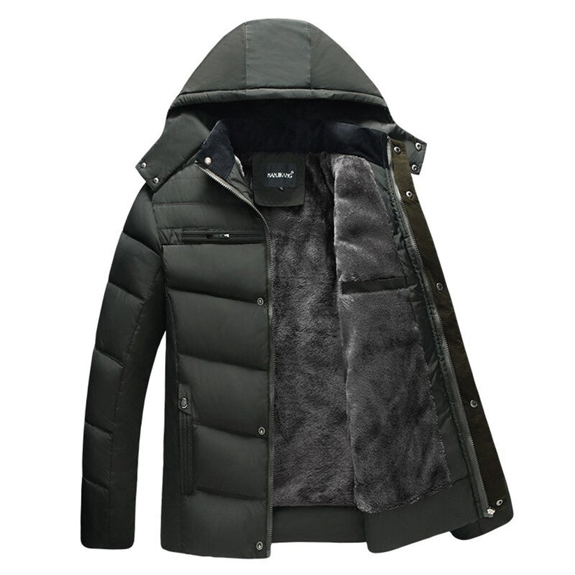 Herren Wintermantel Warm Verarbeitet