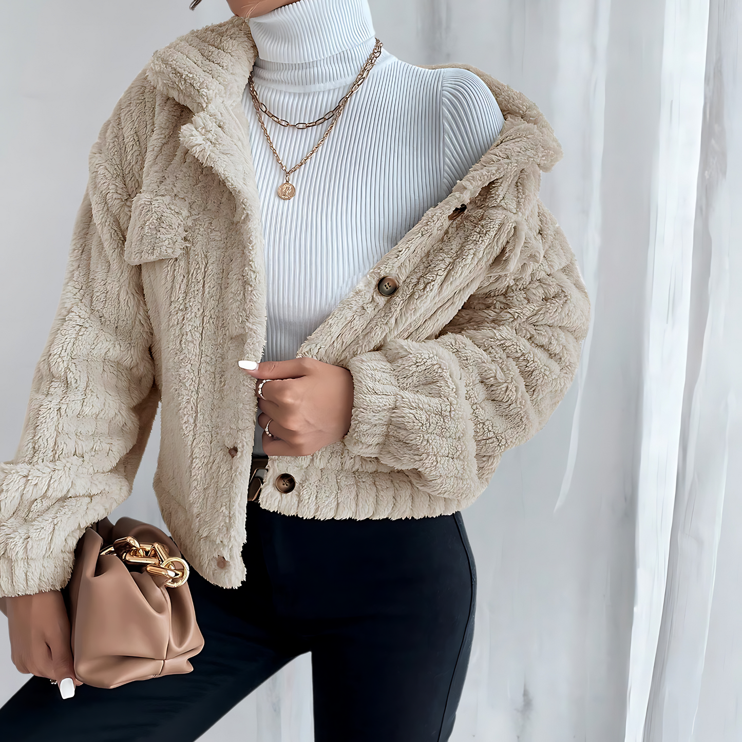 Weiche Teddyjacke Winterwarm und Gemütlich