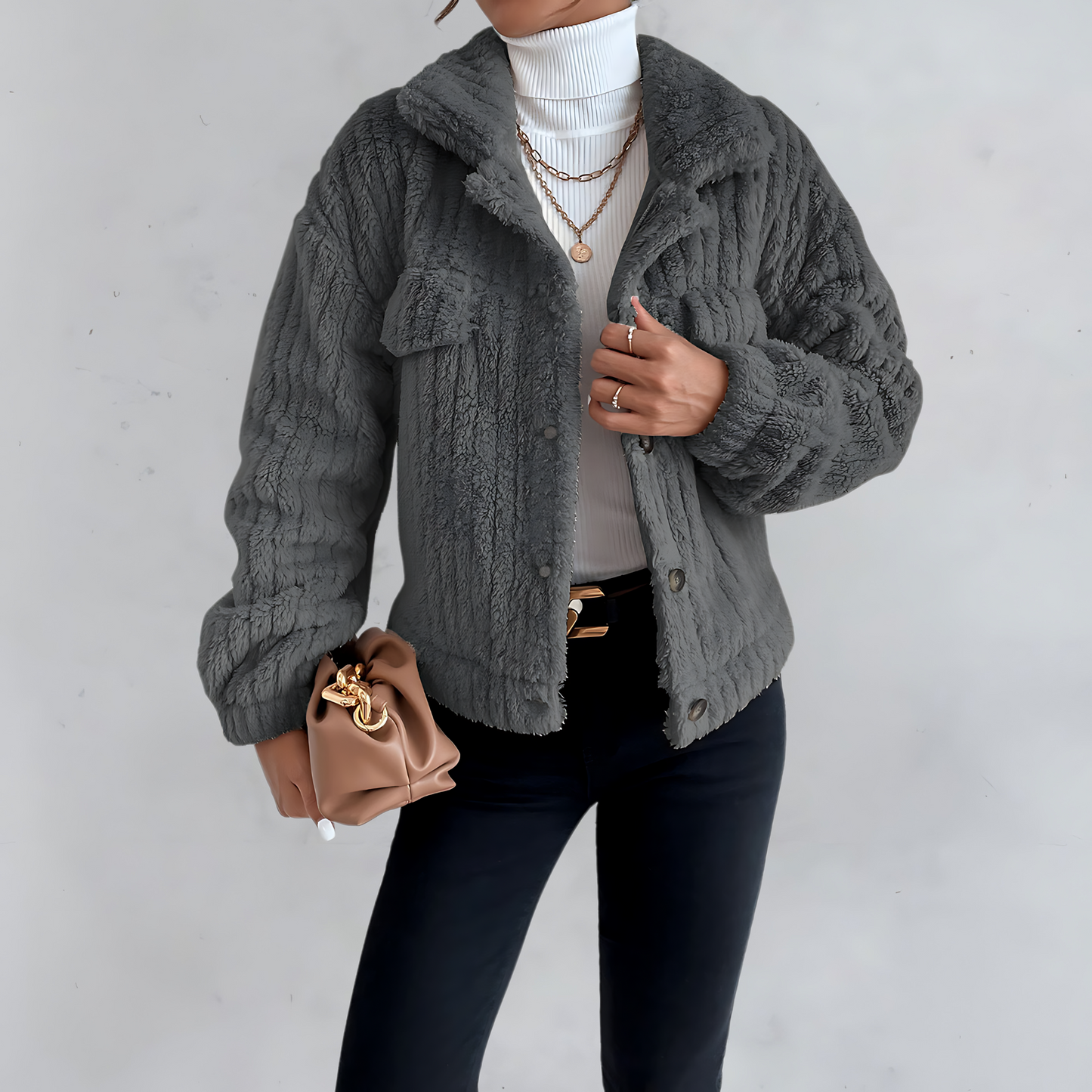 Weiche Teddyjacke Winterwarm und Gemütlich