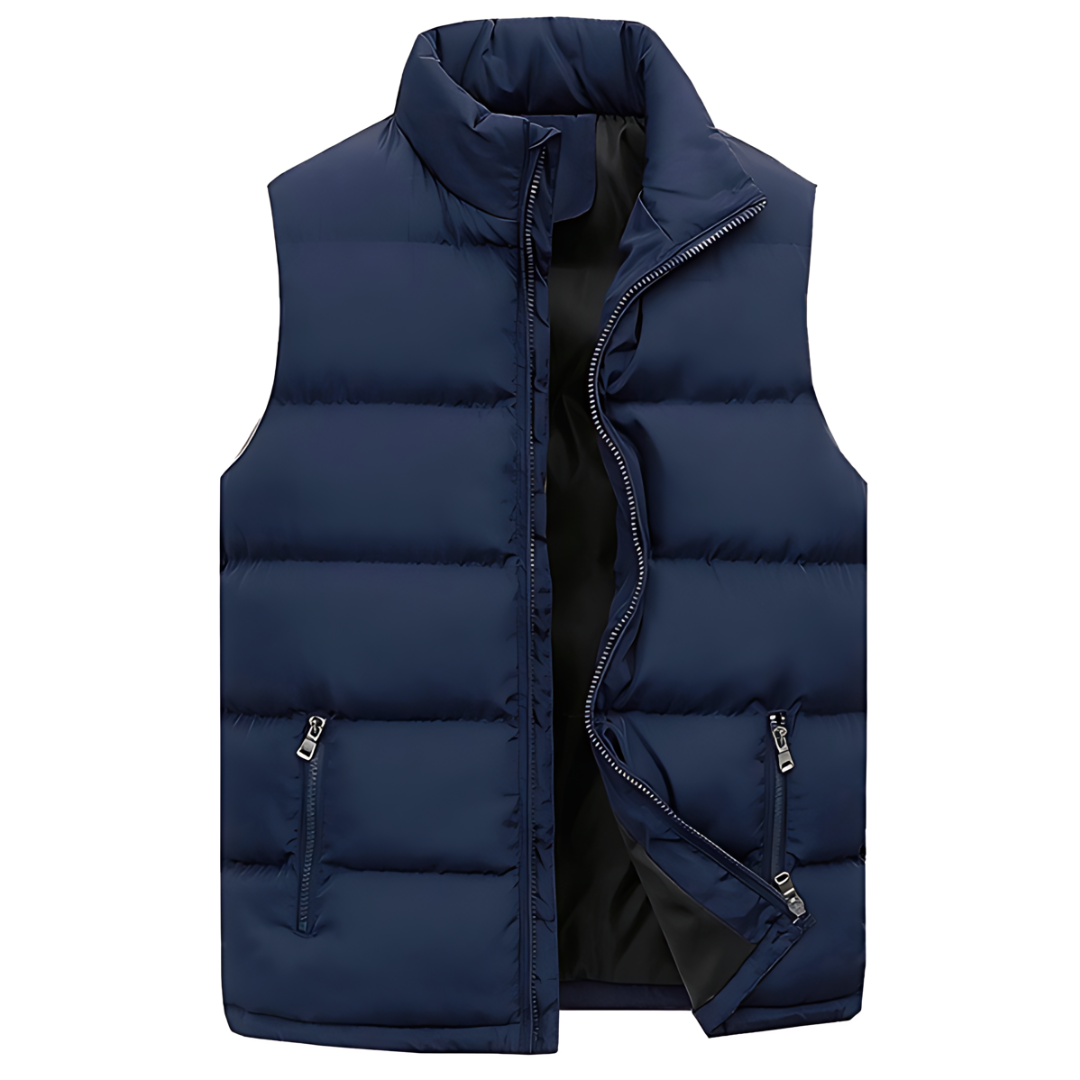 Puffer Weste Herren – Ärmellos Reißverschluss Winterjacke