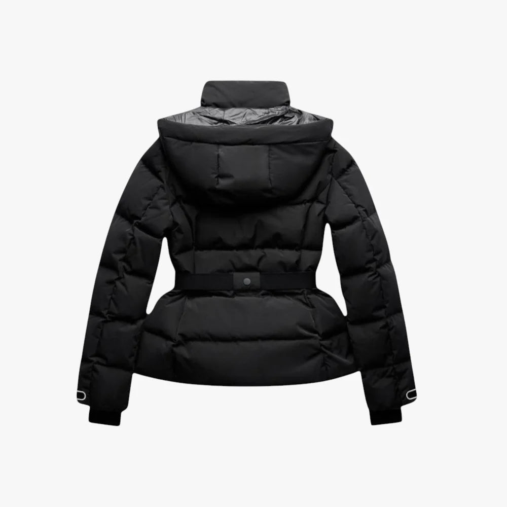 Wasserabweisende Steppjacke mit Schmalen Gürtel - IdealeKleiden