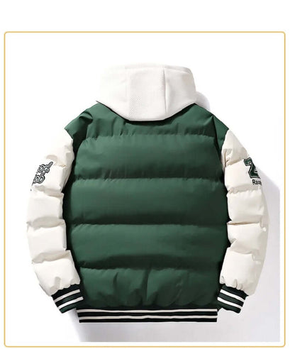 Wattierte Herren Winterjacke Mit Kapuze - IdealeKleiden