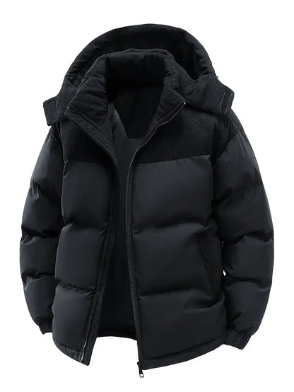 Warme Winterjacke Herren Pufferjacke Kapuze