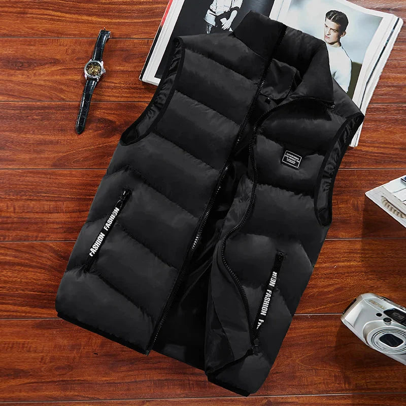 Wärme Steppweste Ärmellos Zip Up Winter