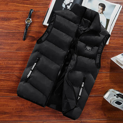 Wärme Steppweste Ärmellos Zip Up Winter