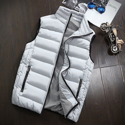 Herren Winterweste Isoliert Zip-Up Gilet - IdealeKleiden