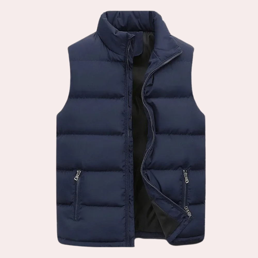 Herren Körperwärmer Weste Ärmellos Zip Up