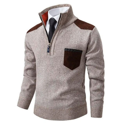 Herren Pullover Modern Halbzip Design