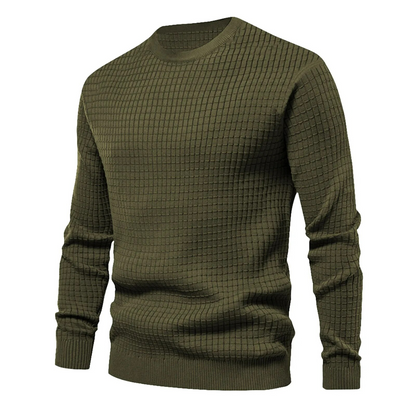 Herren Pullover Langarm Rundhals Baumwolle