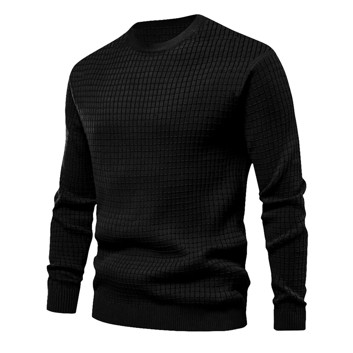 Herren Pullover Langarm Rundhals Baumwolle