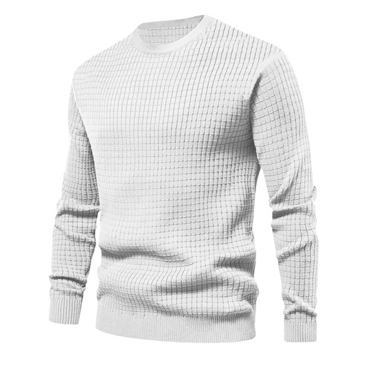 Herren Pullover Langarm Rundhals Baumwolle - IdealeKleiden