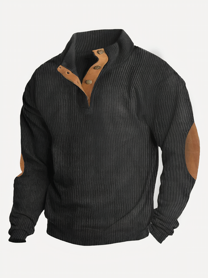 Herren Pullover Sportlich Mit Knöpfen