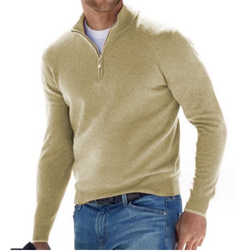 Herren Strickpullover Modern Viertel-Zipper