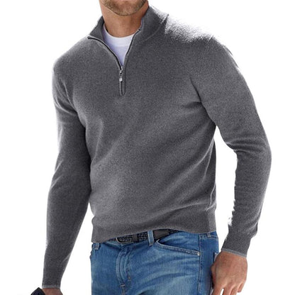 Herren Strickpullover Modern Viertel-Zipper