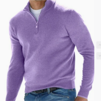 Herren Strickpullover Modern Viertel-Zipper