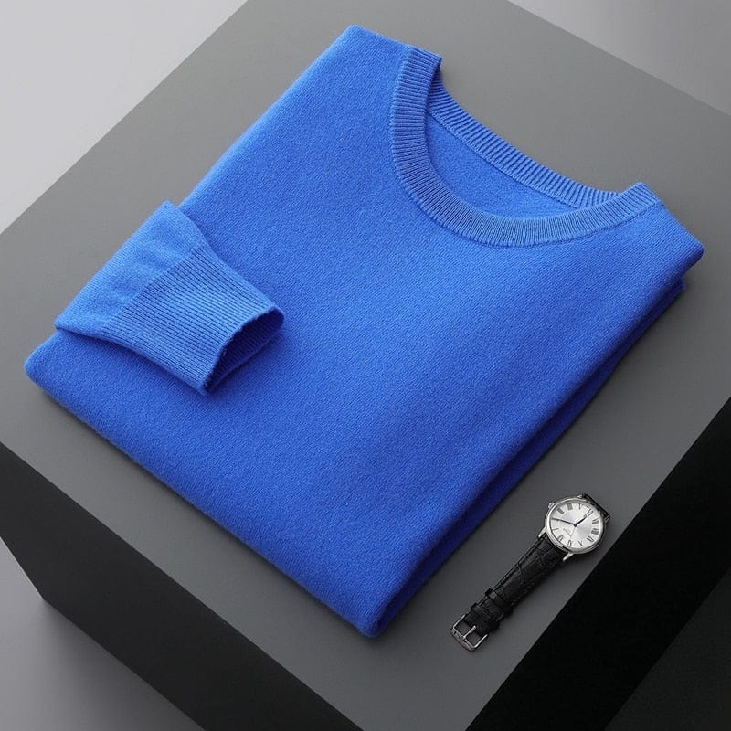 Herren Pullover Merinowolle Langarm Warm