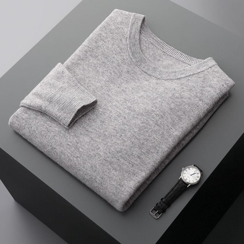 Herren Pullover Merinowolle Langarm Warm