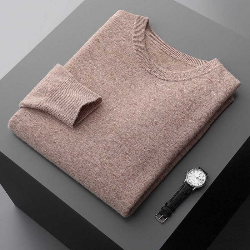 Herren Pullover Merinowolle Langarm Warm
