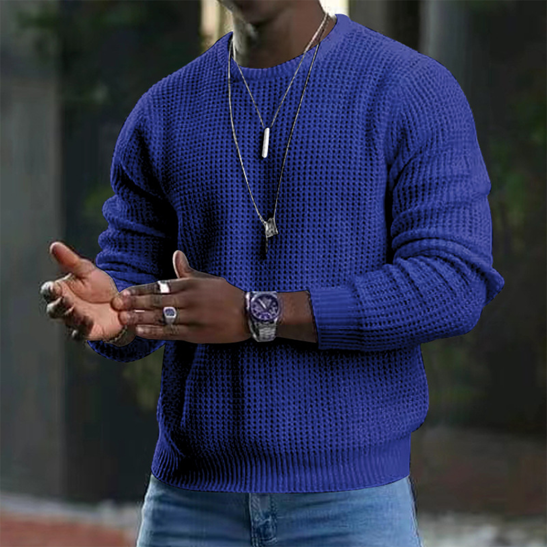 Herren Pullover Rundhals Langarm Warm