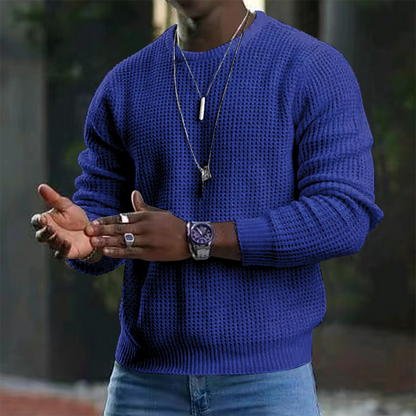 Herren Pullover Rundhals Langarm Warm