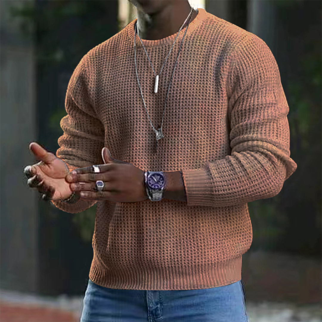 Herren Pullover Rundhals Langarm Warm