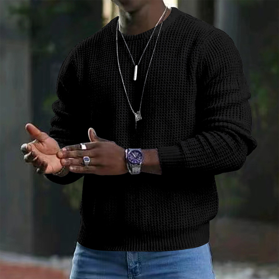 Herren Pullover Rundhals Langarm Warm