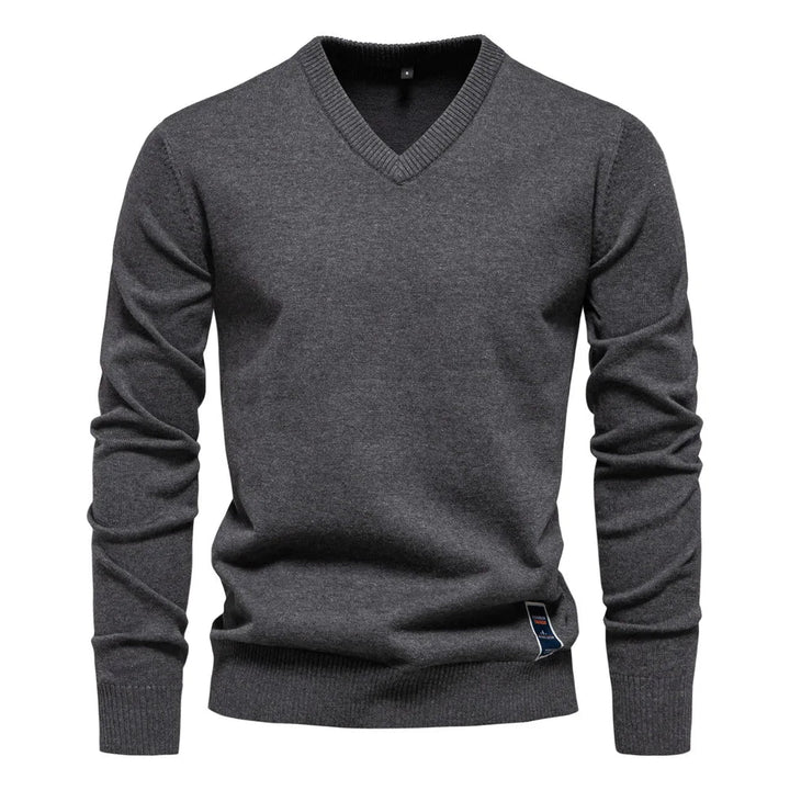 Klassischer Herren Pullover V-Ausschnitt Modern