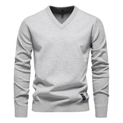 Klassischer Herren Pullover V-Ausschnitt Modern