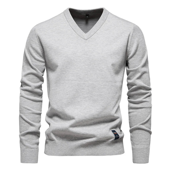 Klassischer Herren Pullover V-Ausschnitt Modern