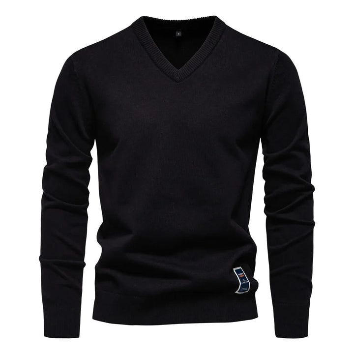 Klassischer Herren Pullover V-Ausschnitt Modern