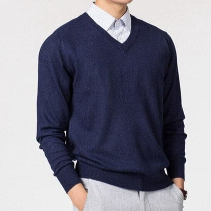 Herren Pullover V-Ausschnitt Einfach Stilvoll