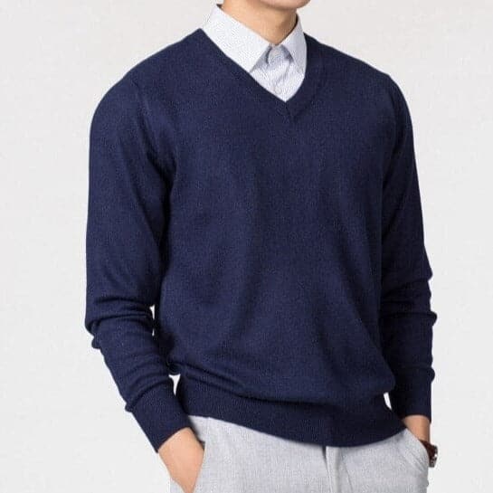 Herren Pullover V-Ausschnitt Einfach Stilvoll