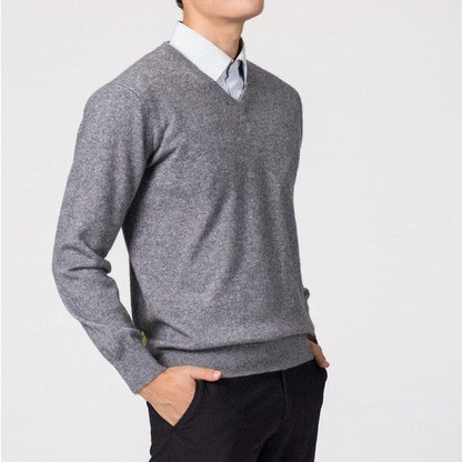Herren Pullover V-Ausschnitt Einfach Stilvoll