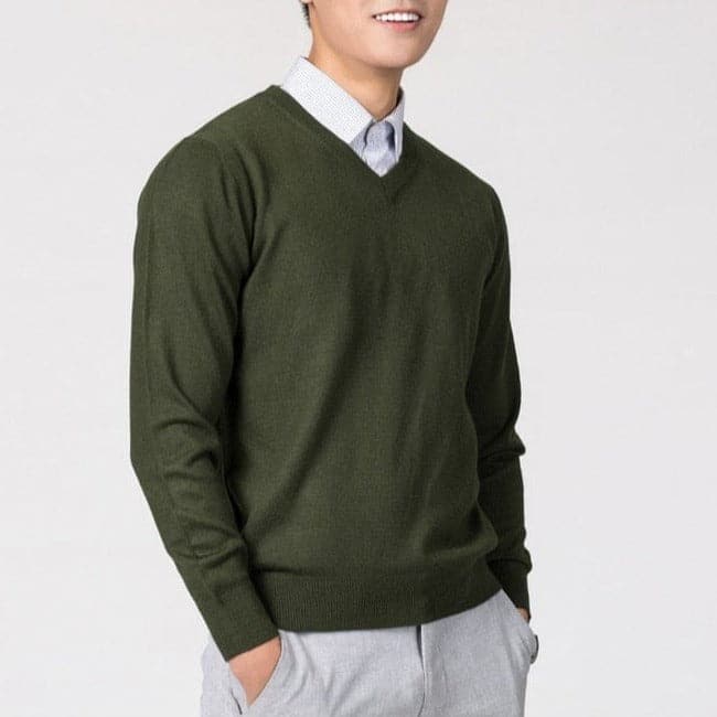 Herren Pullover V-Ausschnitt Einfach Stilvoll