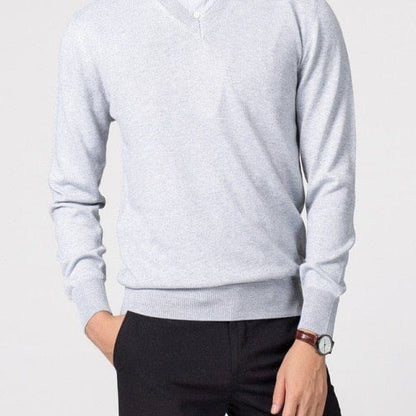 Herren Pullover V-Ausschnitt Einfach Stilvoll