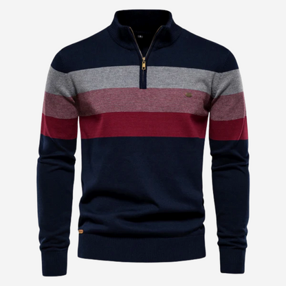 Herren Strickpullover Gestreift Vintage Style