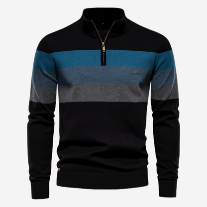 Herren Strickpullover Gestreift Vintage Style