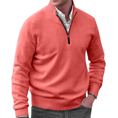 Herren Strickpullover Lässig Halbzipp