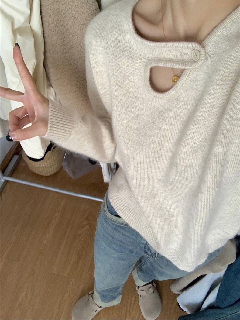 Damen Pullover Weich Baumwolle - IdealeKleiden