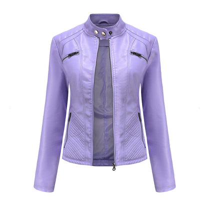 Herbst Lederjacke Damen Stylisch