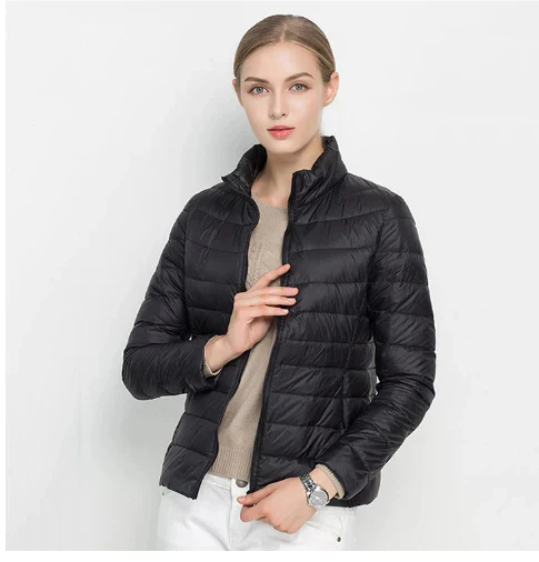 Damen Steppjacke Slim Fit Reißverschluss - IdealeKleiden