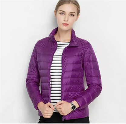 Damen Steppjacke Slim Fit Reißverschluss