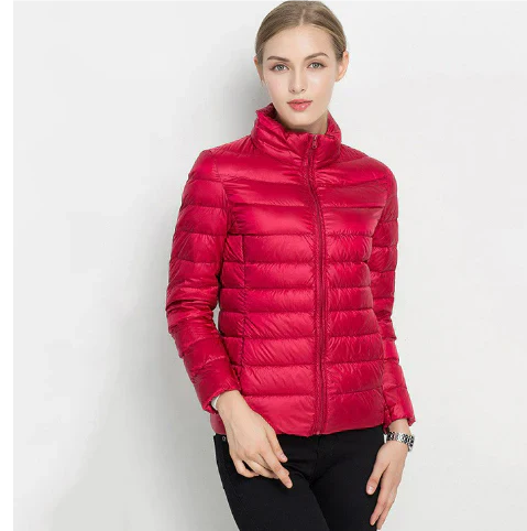 Damen Steppjacke Slim Fit Reißverschluss