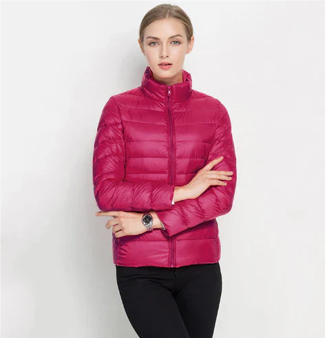 Damen Steppjacke Slim Fit Reißverschluss