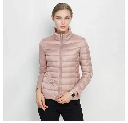 Damen Steppjacke Slim Fit Reißverschluss