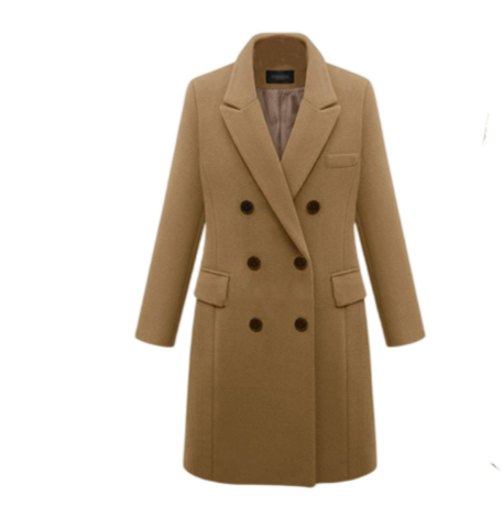 Eleganter Damenmantel Lang Modisch Frauen
