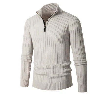 Herren Pullover Modern Halb-Reißverschluss