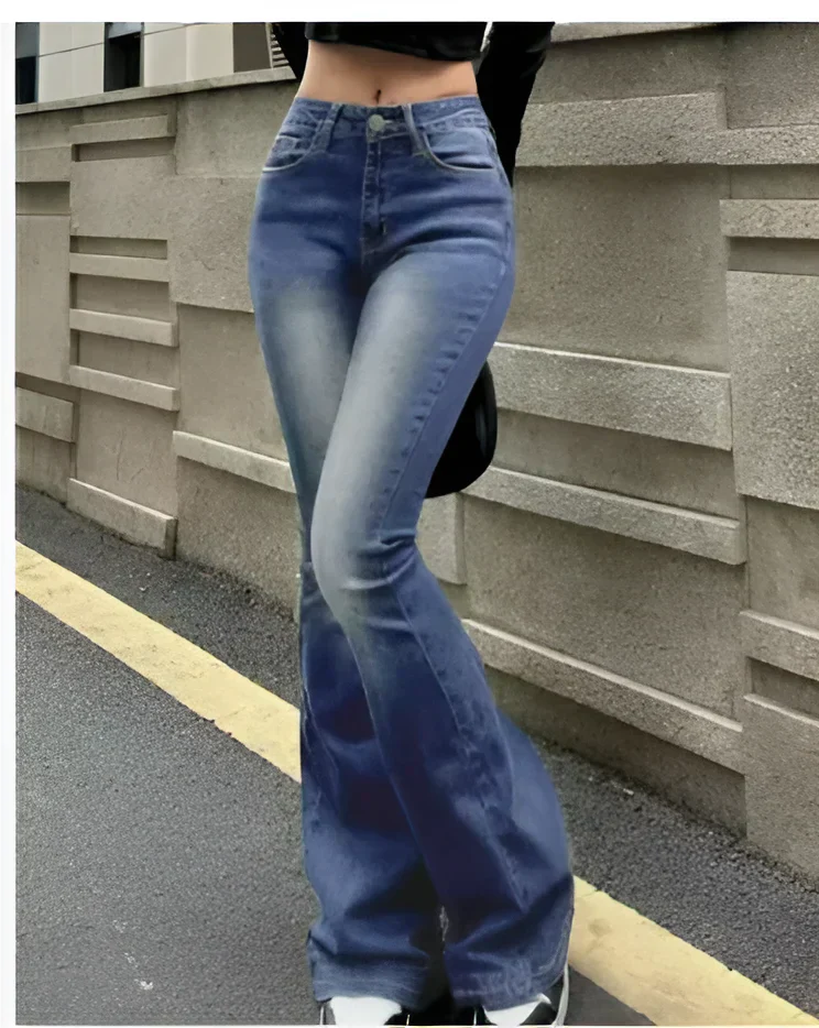 Schlanke Damen-Jeans Hochgeschnitten Slimfit - IdealeKleiden